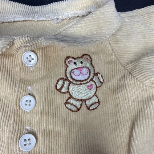 Vintage Cabbage Patch Kids Doll Yellow  Cream Corduroy Outfit 1983 Rare 2-piece