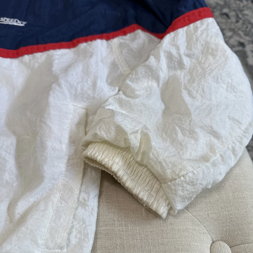 Vintage Speedo USA Duathlon Winbreaker Jacket Men’s Size S Blue Red White VTG - Image 4 of 4