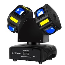 MFL. Moving Head DJ Light, Mini Double Heads 10 LED RGBW Beam,10 LEDs Golden ...
