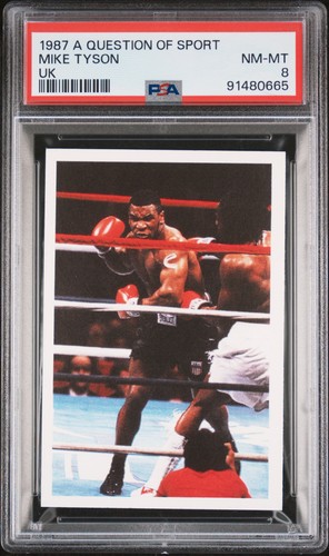 1987 A QUESTION OF SPORT UK MIKE TYSON PSA 8