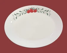 Steelite International England Large Oval Ceramic Plate Platter Tomato Theme