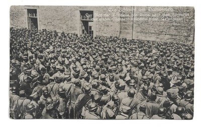 1. Weltkrieg Zitadelle von Laon nach der Ankunft französischer Häftlinge, Frankreich Postkarte