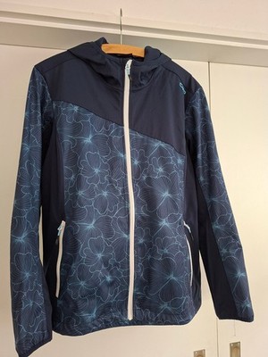 CMP Damen Anorak Outdoor blau Blumen Sommer Gr. D46/I-52/XXL Neu o.Etikett