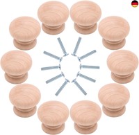 10 StüCk MöBelknöPfe Holz,Holzgriffe FüR SchräNke Holz TüR Schubladengriffe KnöP