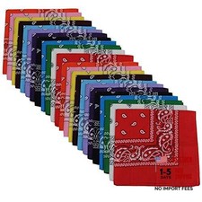 Bandanas 24pcs 22 X 22 Inch 100 Cotton Bandana Novelty Double Sided Print