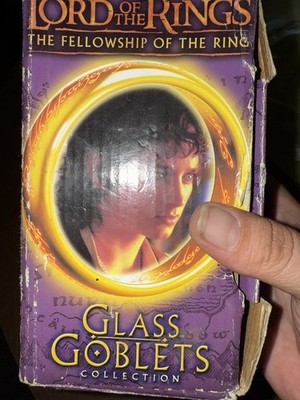 The Lord of The Rings ''Frodo the Hobbit'' Light Up Glass Goblet 2001