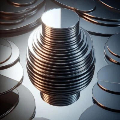 PK of 10 Silver Mirror Acrylic Disc Circle Shatter Resistant Modern Wall Decor