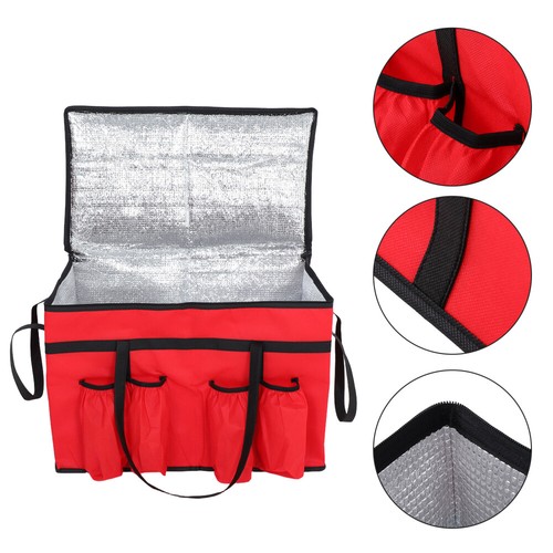 Sac à Pizza Thermique FORTE GT Rouge - Sac Isotherme Livraison Universel Grand Format