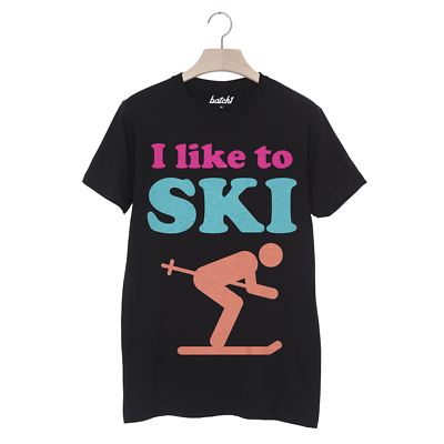 Batch1 I Like To Ski - Herren T-Shirt hell Retro Après Ski Snowboard Spruch