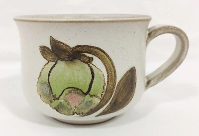 Vtg Denby Langley Troubadour CUP MUG Green Floral England NWOT RETIRED