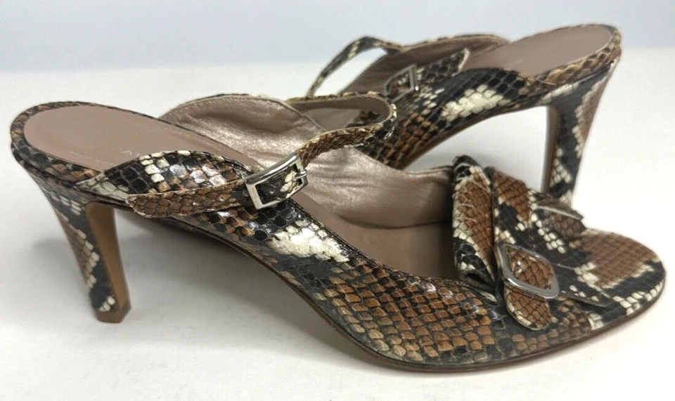 Sandalias de cuña AGL Attilio Giusti Leombruni de piel de serpiente para mujer hechas en Italia 37 Foto 4 de 4