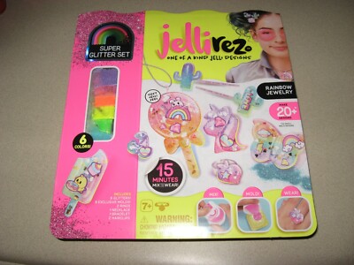 JELLIREZ SUPER GLITTER SET RAINBOW JEWELRY 20+ DESIGNS (MOOSE TOYS) NEW