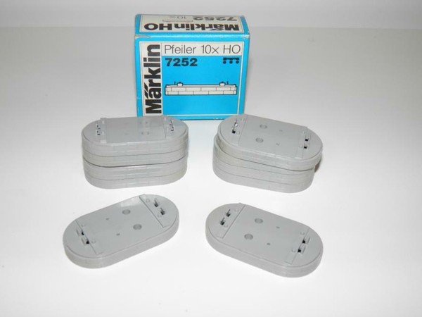CAJA DE 10 UNIDADES PERFIL PILAR PUENTE 6 mm  MARCA MARKLIN ESCALA H0