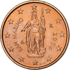 [#1289949] San Marino, 2 Euro Cent, BU, 2004, Rome, Copper Plated Steel, MS(63)