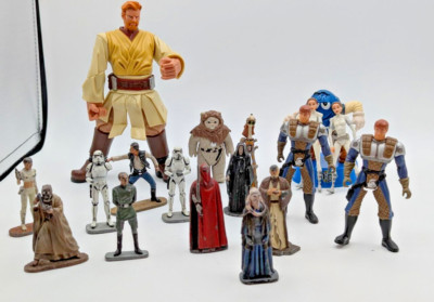 Star Wars LOT 16 PC MIXED Action Figure Force Battlers Ben Obi-wan Kenobi 7'' X3