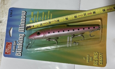 blinking fishing lure Vintage BIG STRIKE LURES LARGE 8