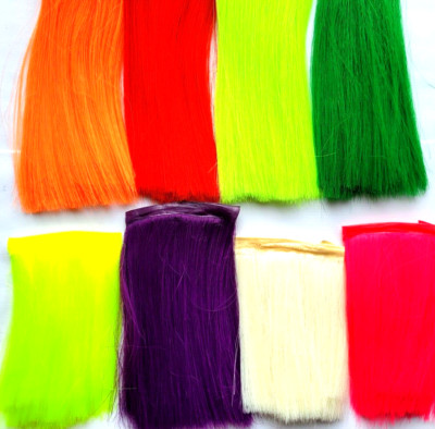 FISHAIR - 3-7'' - 50 Denier - 8 COLORS - Bucktail Substitute - Fly Tying Material