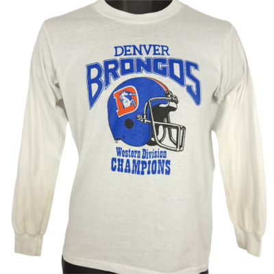 Denver Broncos T Shirt Vintage 80s NFL Football Champions Made In 