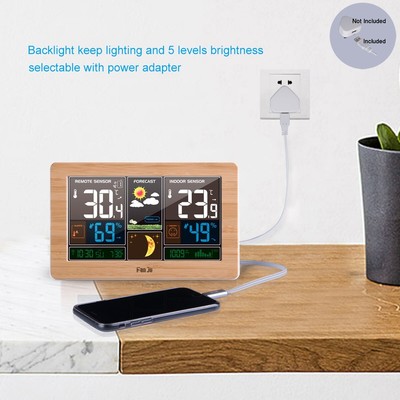 Digital Indoor & Outdoor Calendar Weather Station Clock Thermometer Wireless