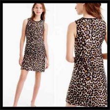 J. Crew Women's Leopard Print Dress Sleeveless Size 2
