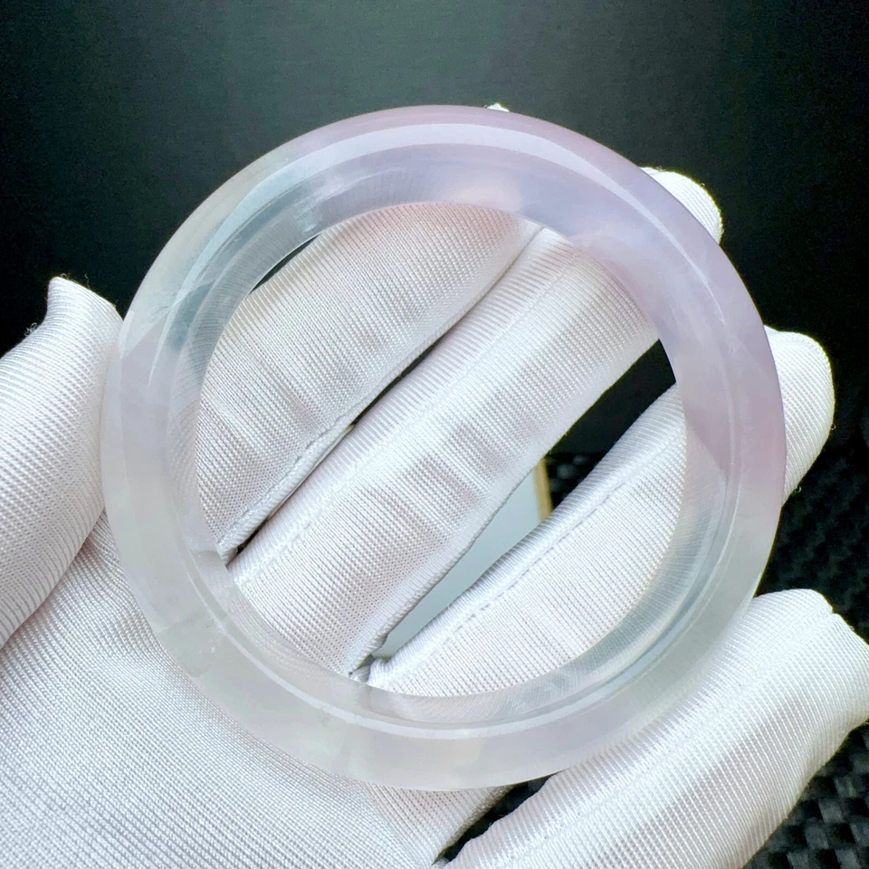 Brazalete Brazalete 56,8 mm Natural Púrpura Transparente Cuarzo Cristal Piedras Preciosas AAA Foto 4 de 4