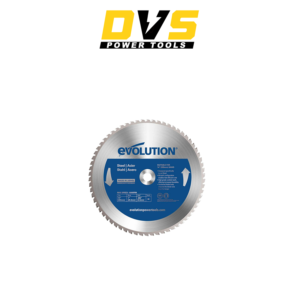 Evolution M355TCT66CS 355mm 66T TCT Steel Cutting Blade Carbide Teeth