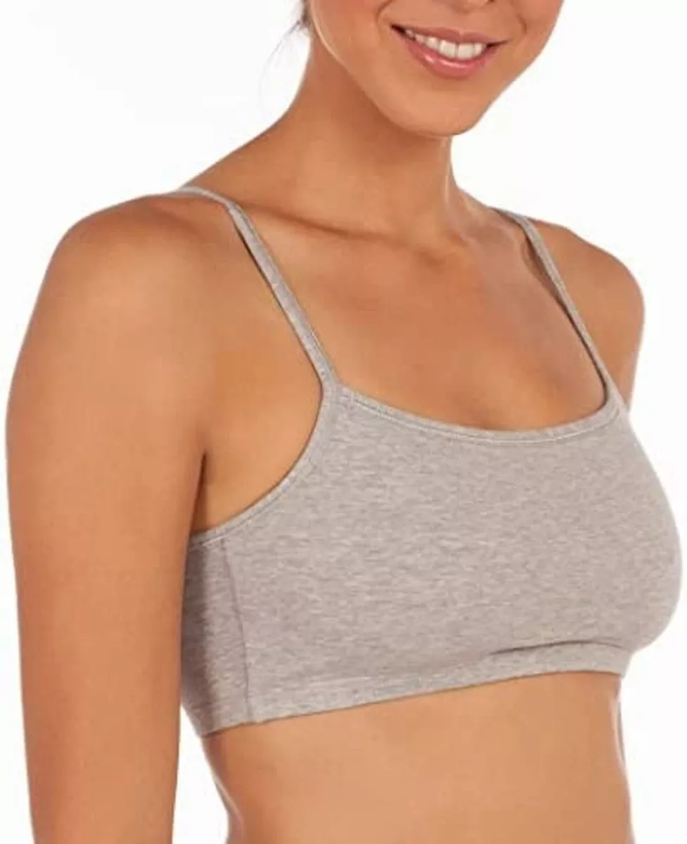 Fruit of the Loom Women's Spaghetti Strap Cotton Pullover Sports Bra Value  Pack