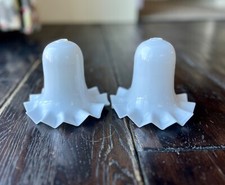 Pair Of Bristol Glass Fluted Smoke Bells