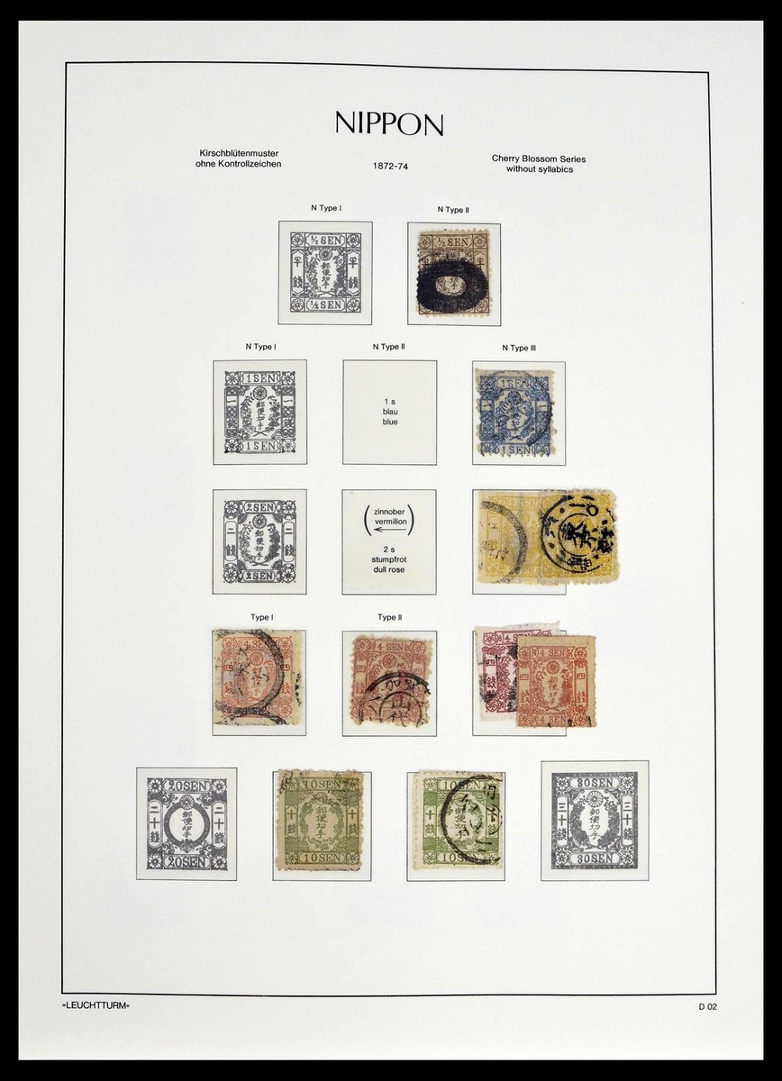 Lot 39382 Stamp collection Japan 1871-1941 in Leuchtturm