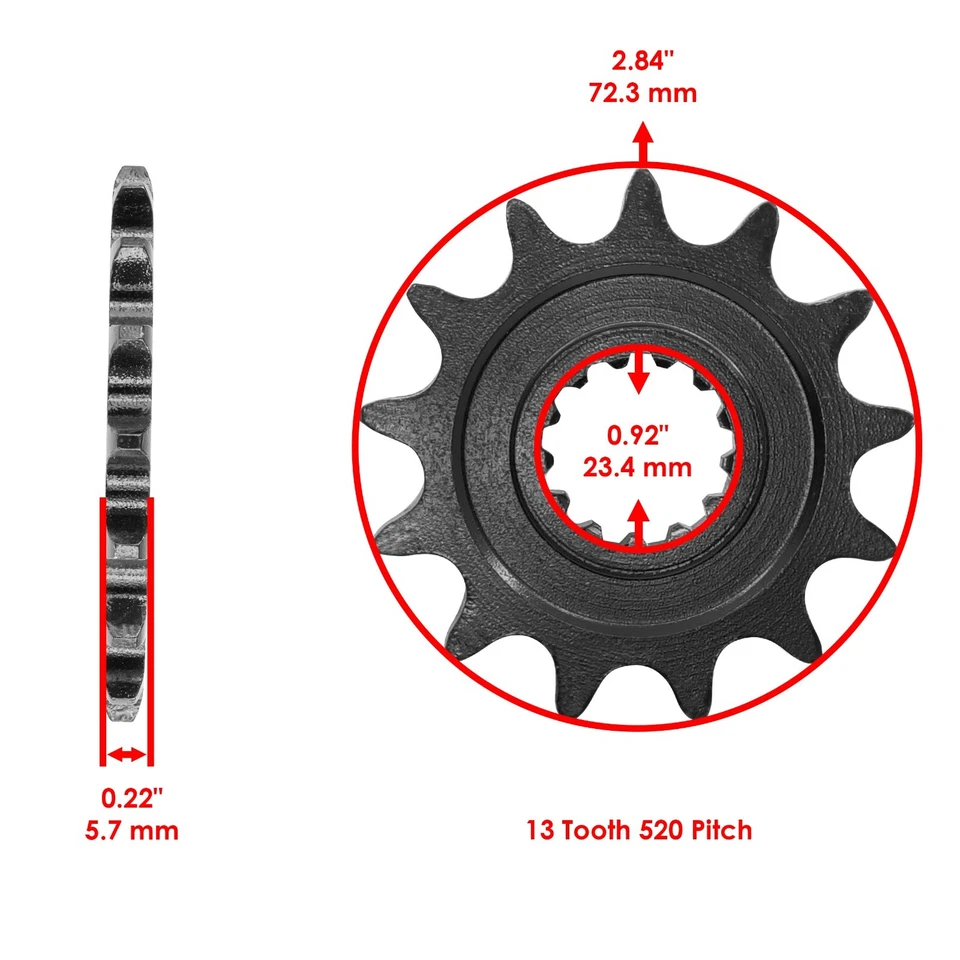 Комплект приводной цепи и звездочек для Kawasaki KX450F 2006-2017 / KLX450R 2008-2016 - Изображение 3 из 4
