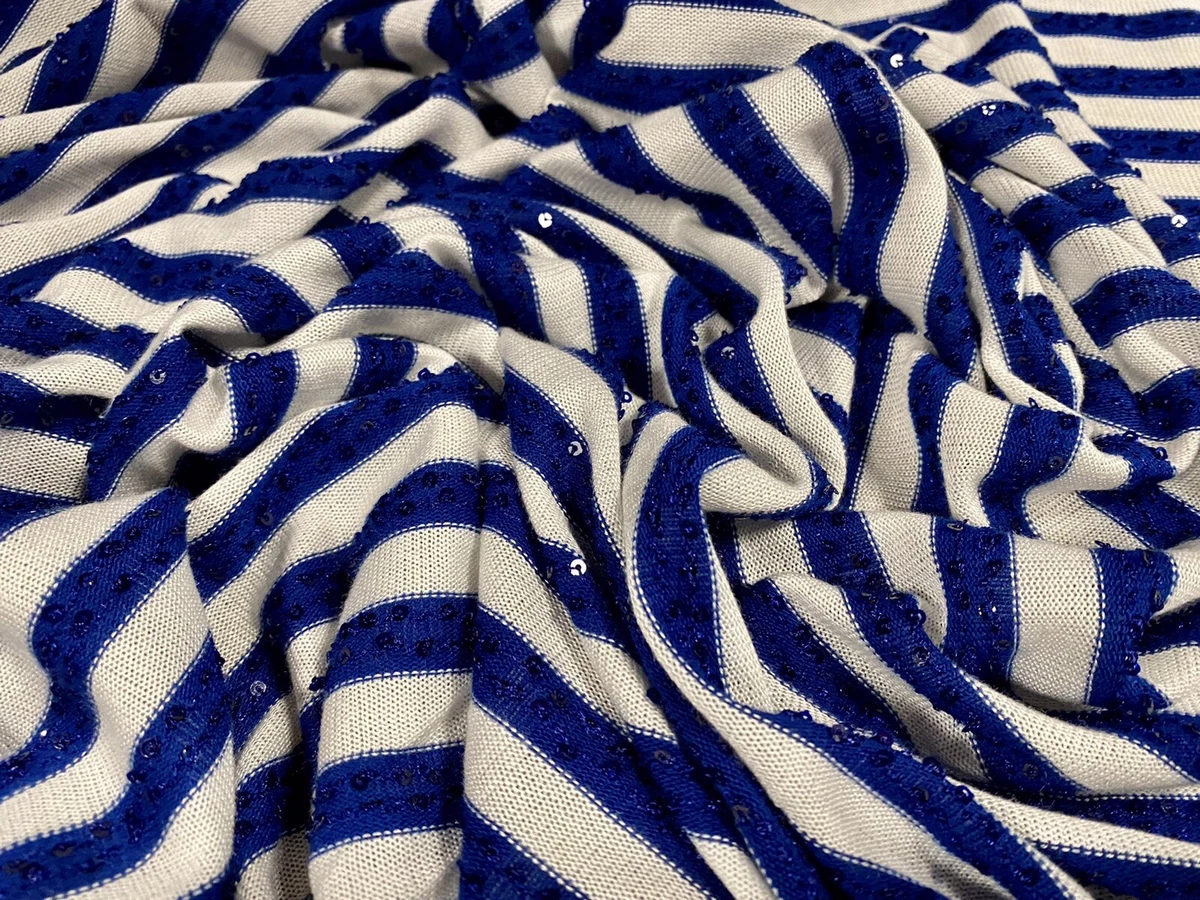 Royal blue jersey knit fabric deals