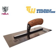 NELA 18" X 4.75" Premium Plastering Trowel BiKo Cork Grip Chrome Plastering Tool