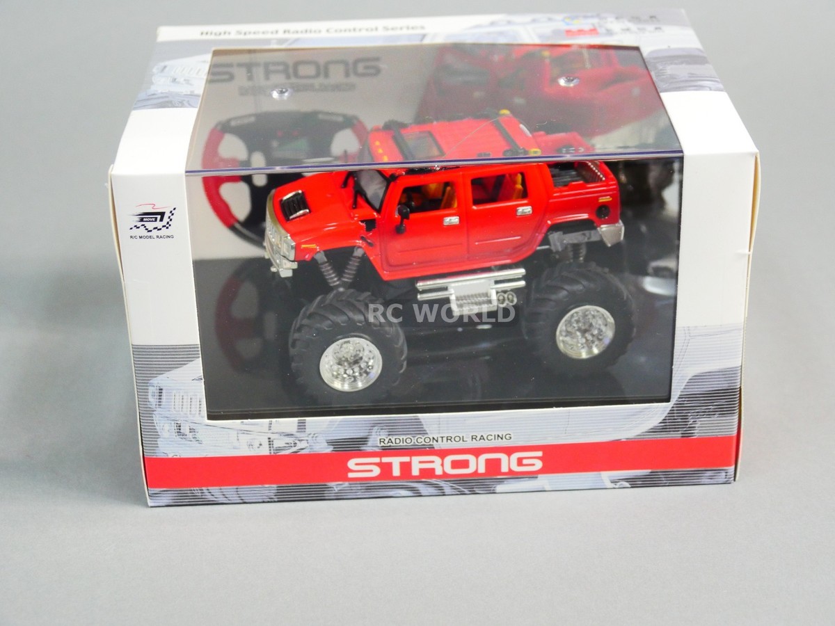 RC 1/43 Radio Control RC Micro Monster Truck HUMMER w/ LED Lights