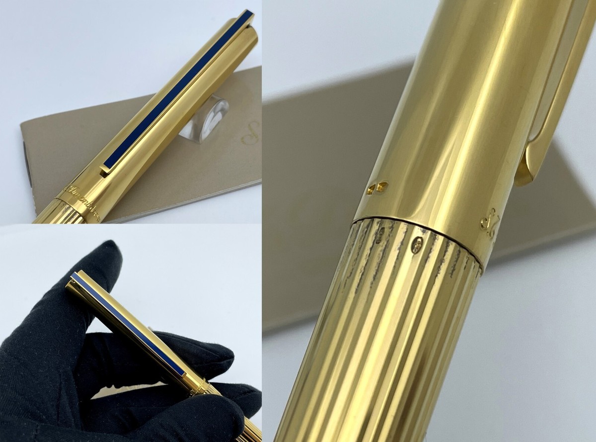 S.T. Dupont Classic Vermeil Gold Plated 925 Silver Fountain Pen