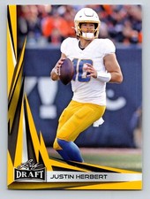 Justin Herbert 2023 Leaf Draft Base V2 Gold #B2-3 Los Angeles Chargers