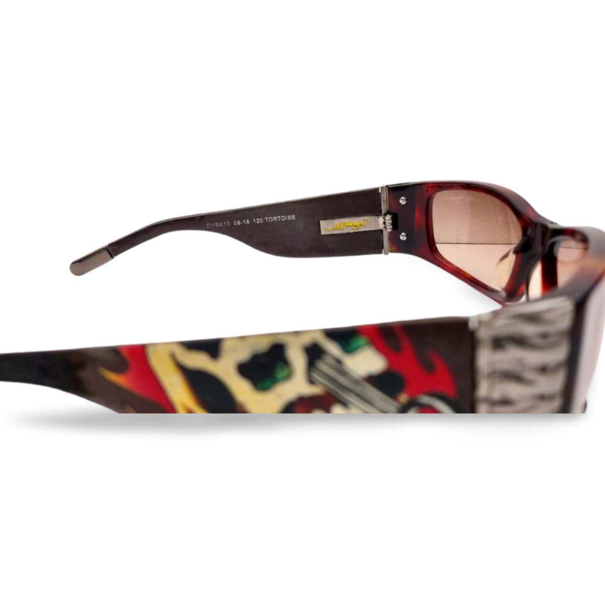 Ed Hardy Tortoise Shell Sunglasses Ed Hardy Sunglasses ✰ tortoise shell rims with... | Depop main image 2