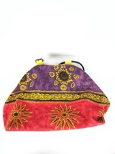 Vintage Sun N Sand Sun Aztec Western Painted Duffle Bag 15 X 10 Beach
