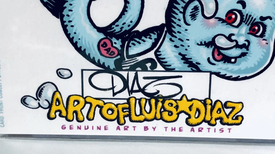 Garbage Pail Kids Luis Diaz 8C LODGIN’ LOGAN Gavage Parody Kids INK AUTOGRAPH - Image 4 of 4