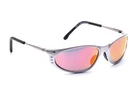 Mens Alpha Sports Auto Modern Silver Red Mirror Cool Sunglasses