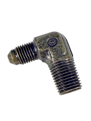 MS20822-4 90 DEGREE STEEL FLARED TUBE AND PIPE THREAD ELBOW NEW