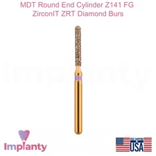 MDT Round End Cylinder FG ZirconIT ZRT Dental Diamond Burs Z141 Crown Removal