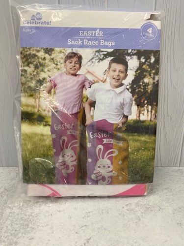 Set of 4 Easter Potato Sack Race Jumping Bags Party games ages 3+ - 第 1/1 張圖片