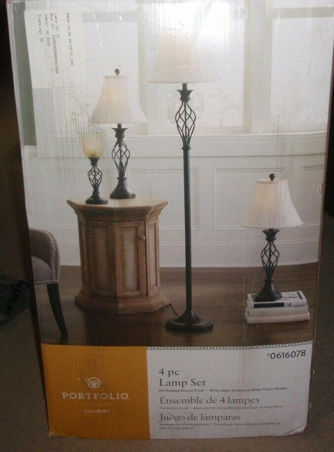 Portfolio 4 piece lamp set hotsell