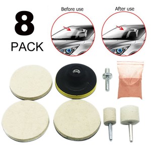 Details About 8pcs Car Glass Polishing Scratch Removal Kit Auto Windshield Window Repair Tools