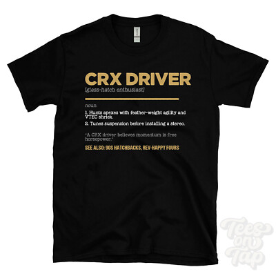 CRX Driver T-Shirt - Lustiger Wörterbuch Stil - Glasluke Enthusiast 90er
