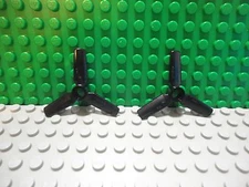 Lego 2 Black Medium 3 blade 5 diameter propeller rotor airplane NEW