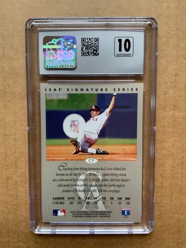 1996 LEAF Signature Series /1,000 JIM EDMONDS Autograph Graded CSG 9.5, Auto 10 - Picture 2 of 2