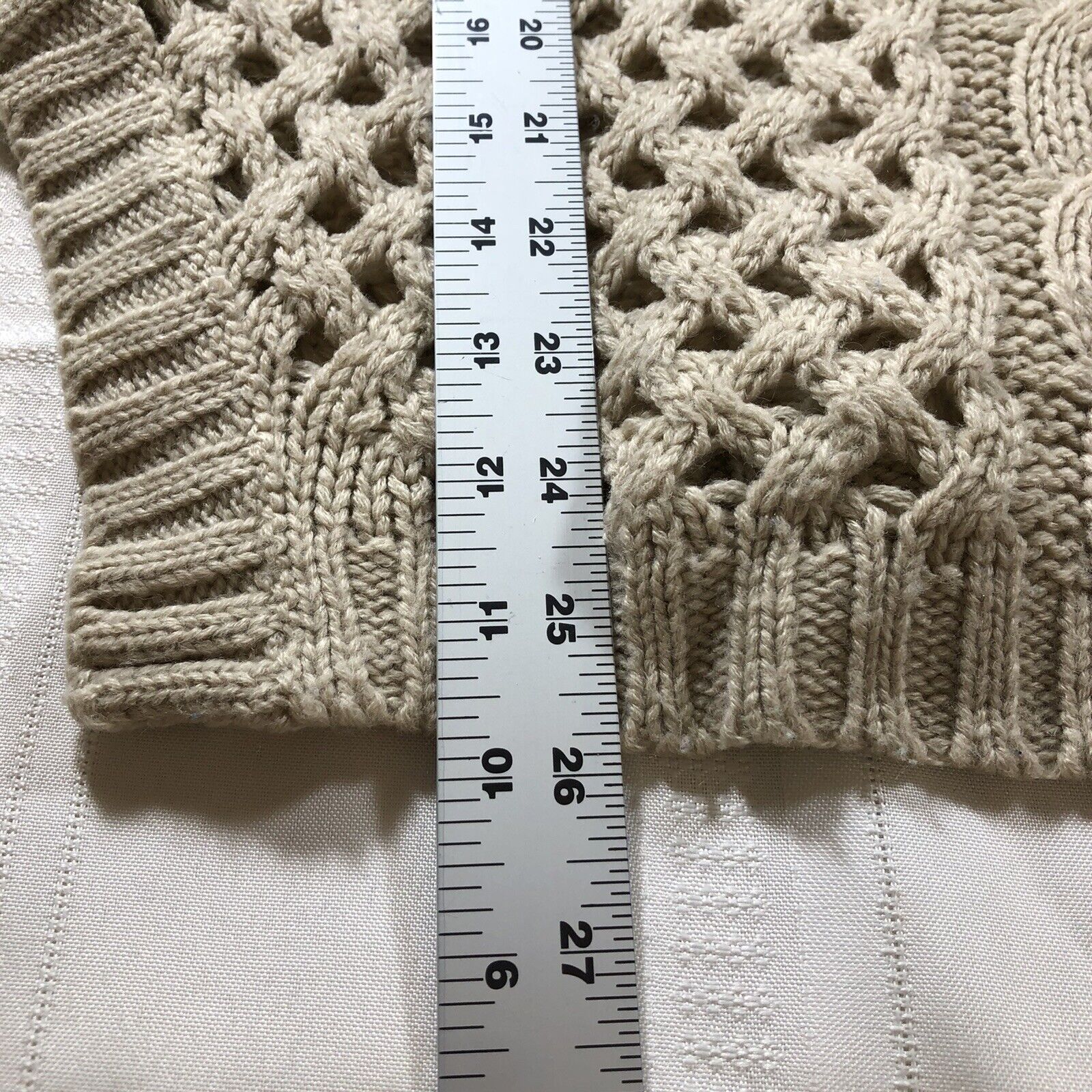 Ya Los Angeles Womans Size Large Cable Knit Sweat… - image 7