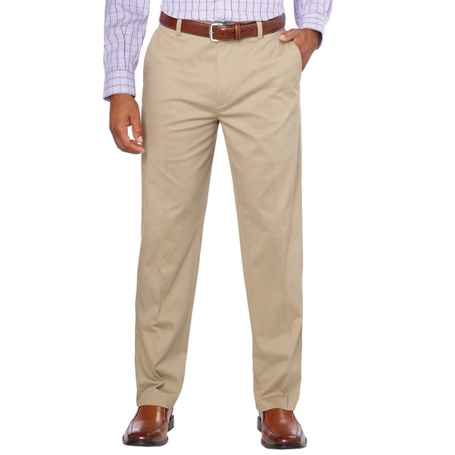 NEW Kirkland Signature Men's Classic Fit NonIron Comfort Pants Khaki