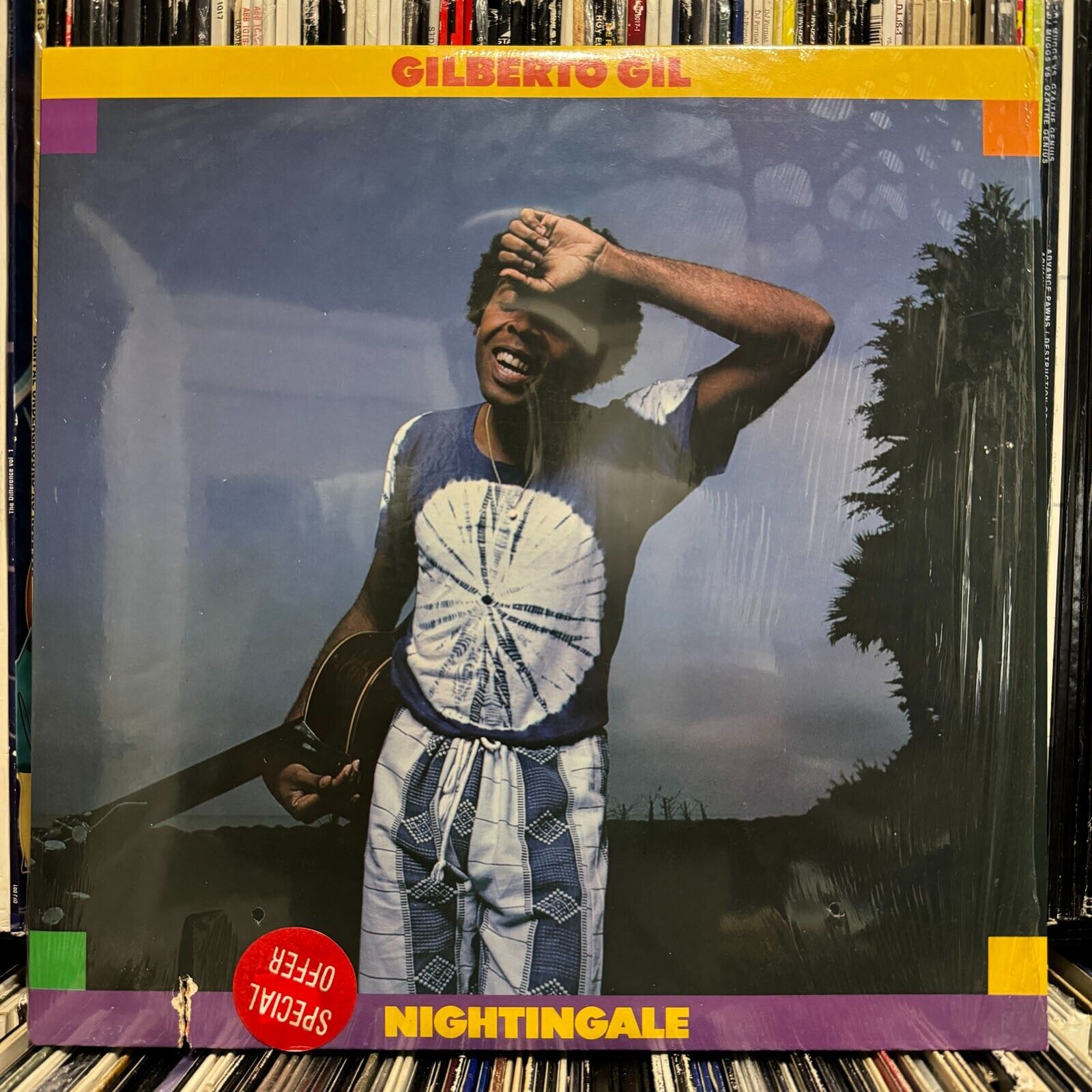 GILBERTO GIL - NIGHTINGALE (VINYL LP)  1979!!  RARE!!  ELEKTRA / ASYLUM / 6E-167